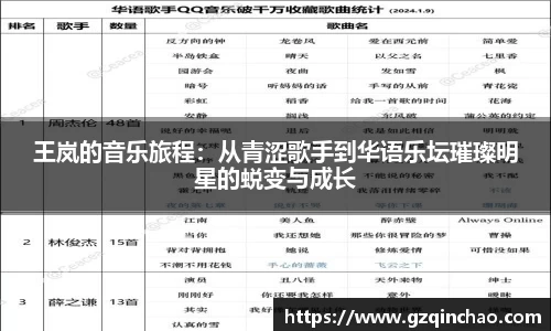 王岚的音乐旅程：从青涩歌手到华语乐坛璀璨明星的蜕变与成长